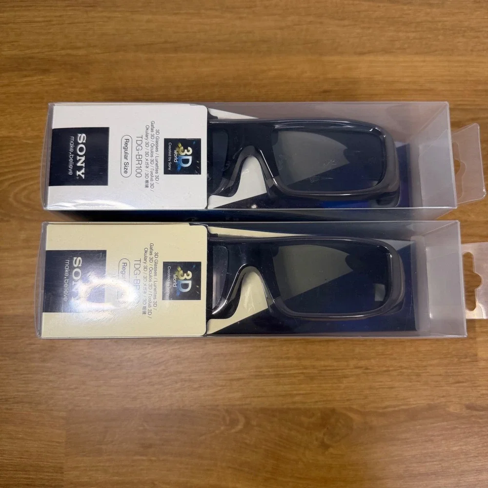 Sony TDG-BR100 Active 3D Glasses for BRAVIA 3D TV Regular Size 2 Pack New
